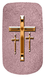 DAROYAL-517-CP-SH-OR Copper 3 Crosses Shimmer Orchid